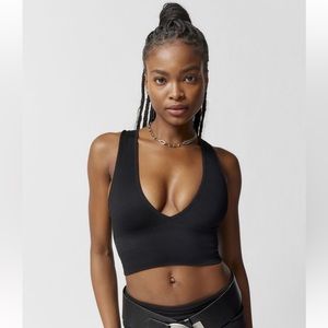 urban outfitters out from under hailey plunge seamless bra top black